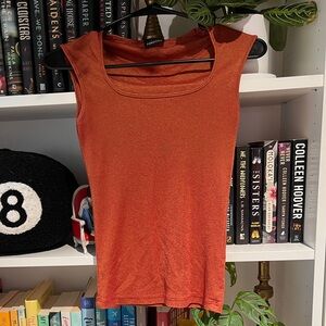 Pandora Rust Orange Sleeveless Top
